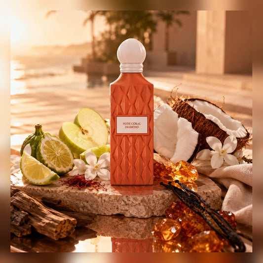 Ibraq Nude Coral Diamond Eau de Parfum - lifestyle product view 1