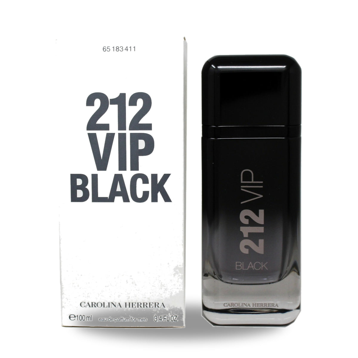 Carolina Herrera 212 VIP Black Eau de Parfum – 100ml bottle with retail packaging on white background