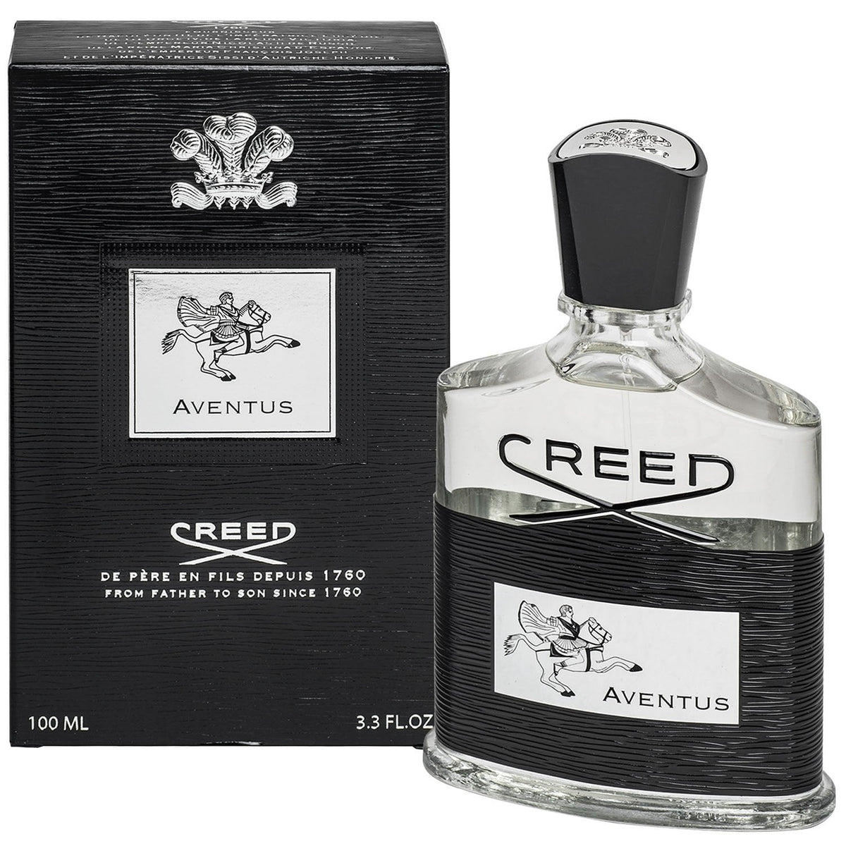 Creed Aventus Eau de Parfum 100ml perfume bottle with original retail box on white background