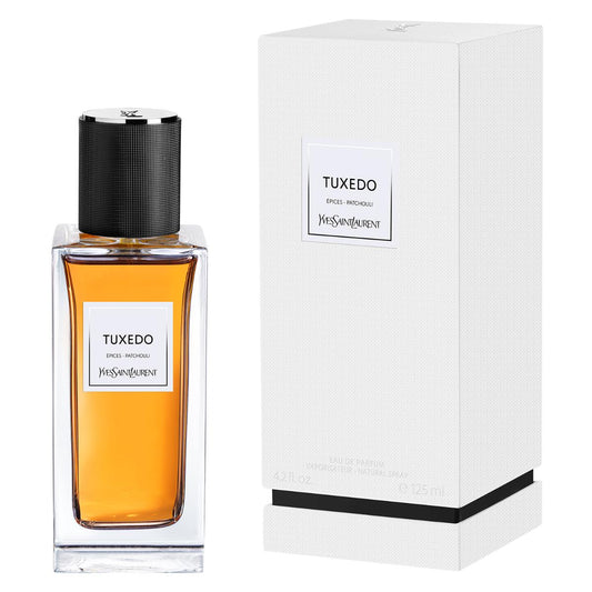Yves Saint Laurent Le Vestiaire des Parfums Tuxedo Eau de Parfum 125ml perfume bottle with original retail box on white background