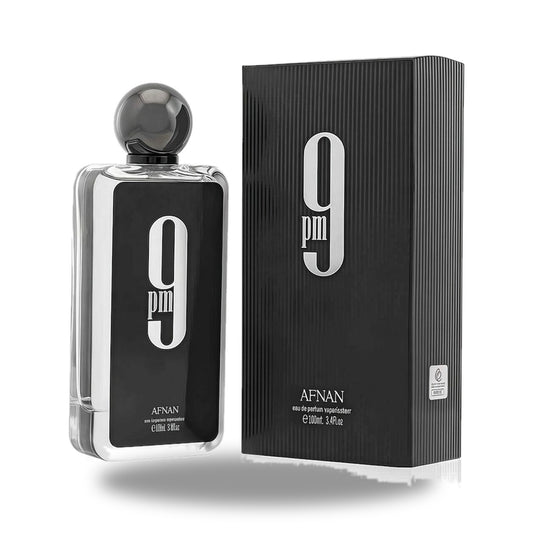 Afnan 9PM Eau de Parfum – 100ml bottle with retail packaging on white background