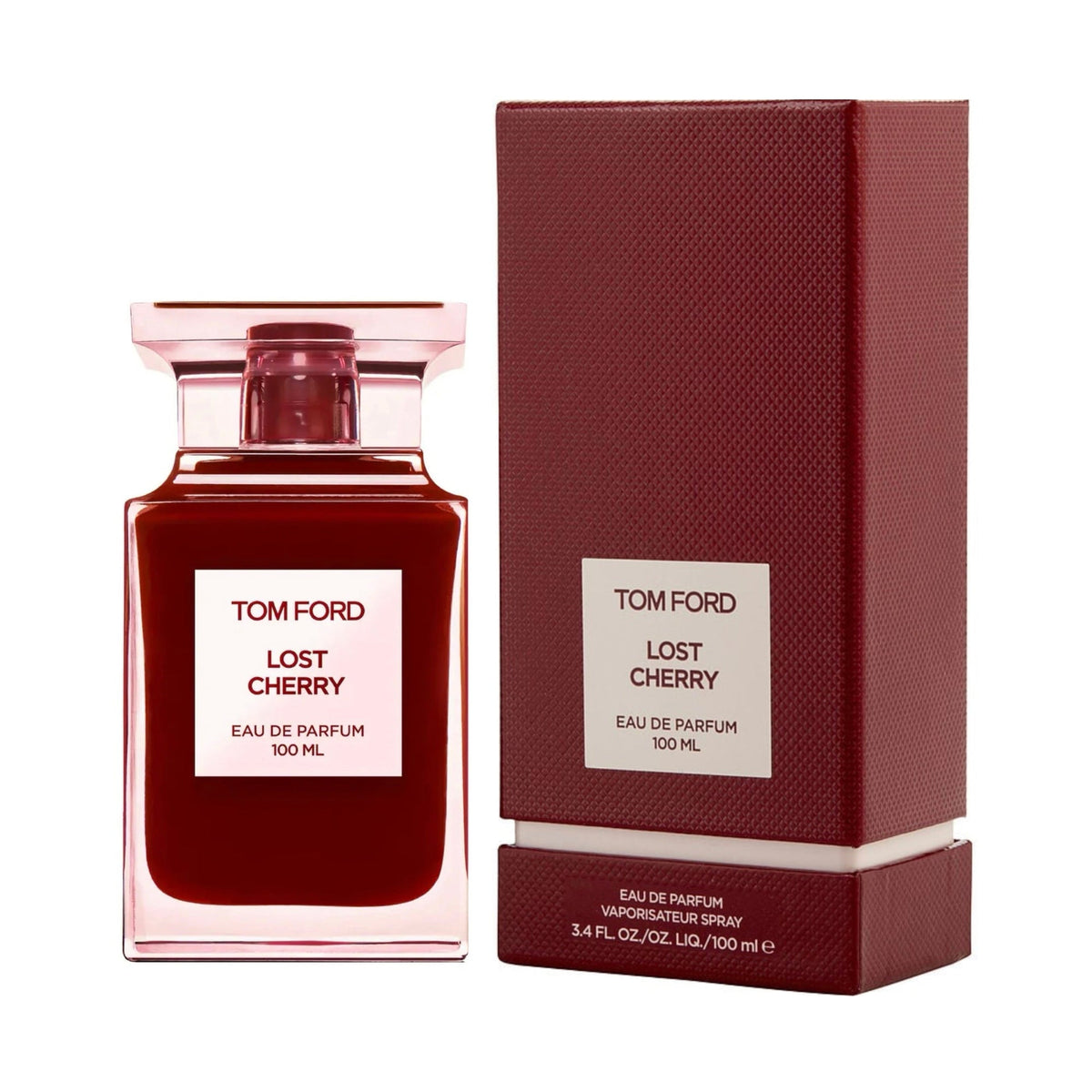 Tom Ford Lost Cherry Eau de Parfum – 100ml perfume bottle with original retail box on white background
