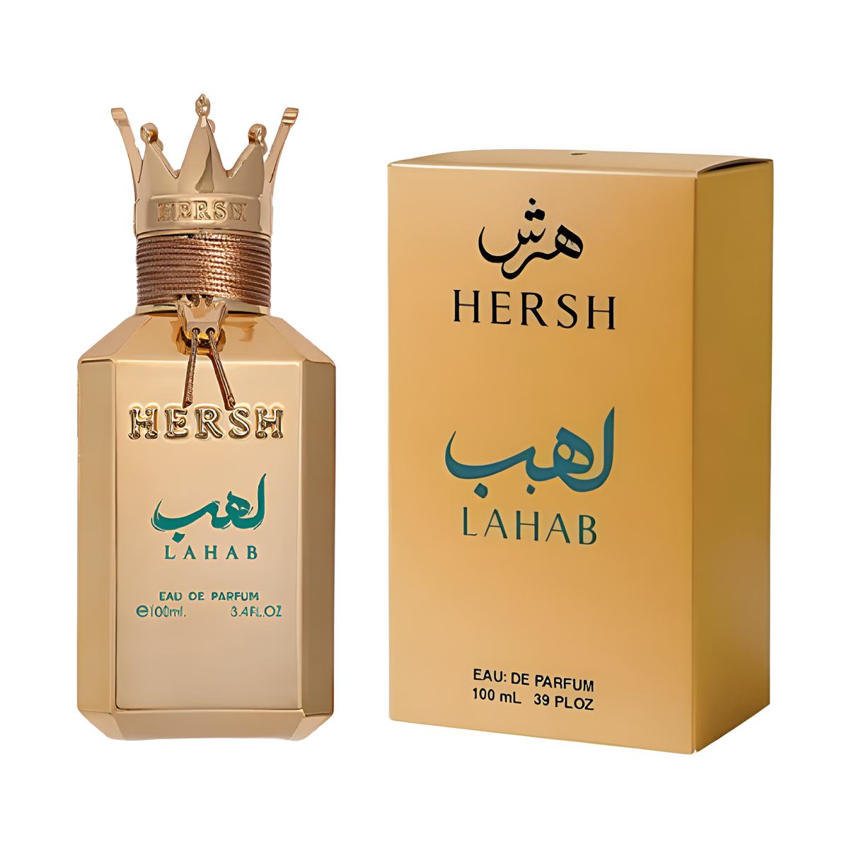 Hersh Lahab Eau de Parfum 75ml perfume bottle with original retail box on white background