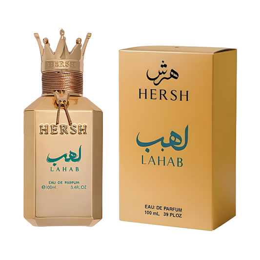 Hersh Lahab Eau de Parfum 75ml perfume bottle with original retail box on white background