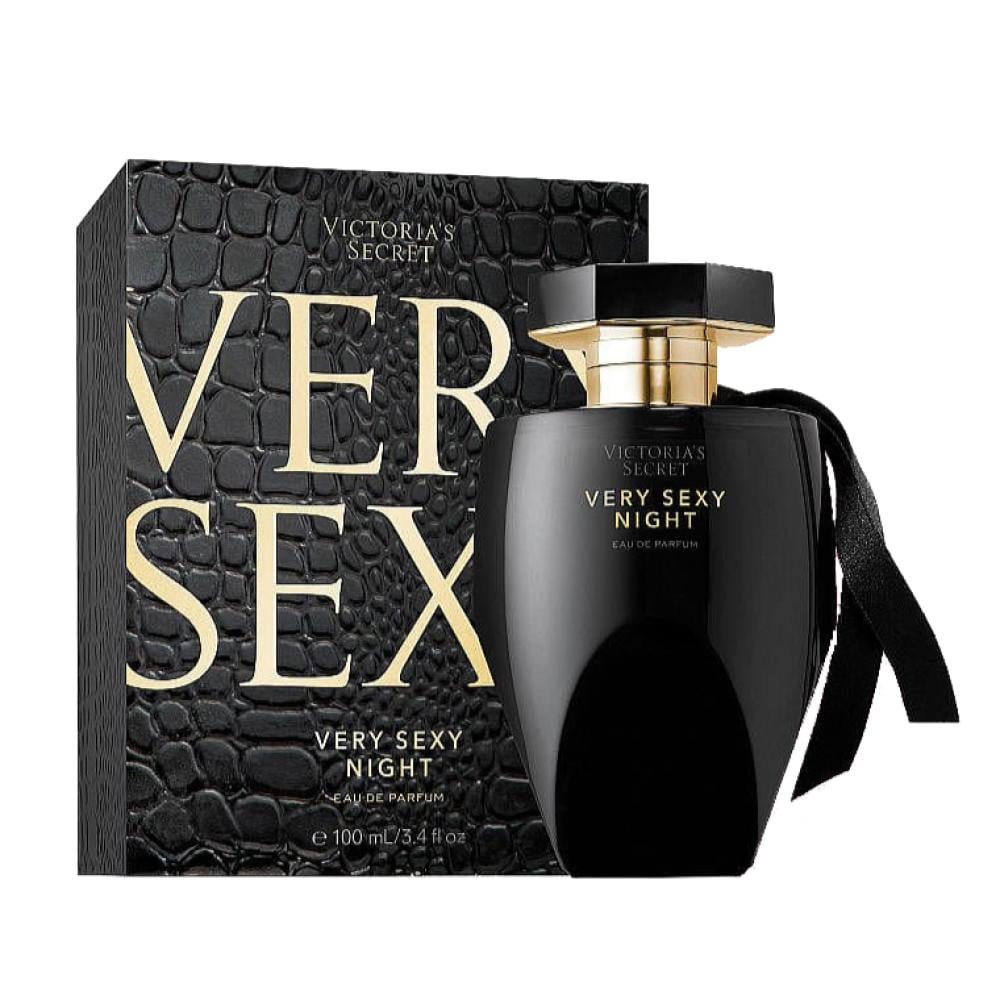 Victoria's Secret Very Sexy Night Eau de Parfum 100ml perfume bottle with original retail box on white background