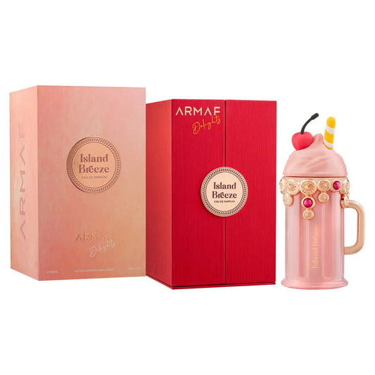 Armaf Delights Island Breeze Eau de Parfum 100ml perfume bottle with original retail box on white background