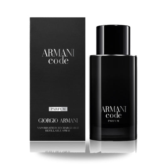 Giorgio Armani Code Parfum – 125ml bottle with retail packaging on white background