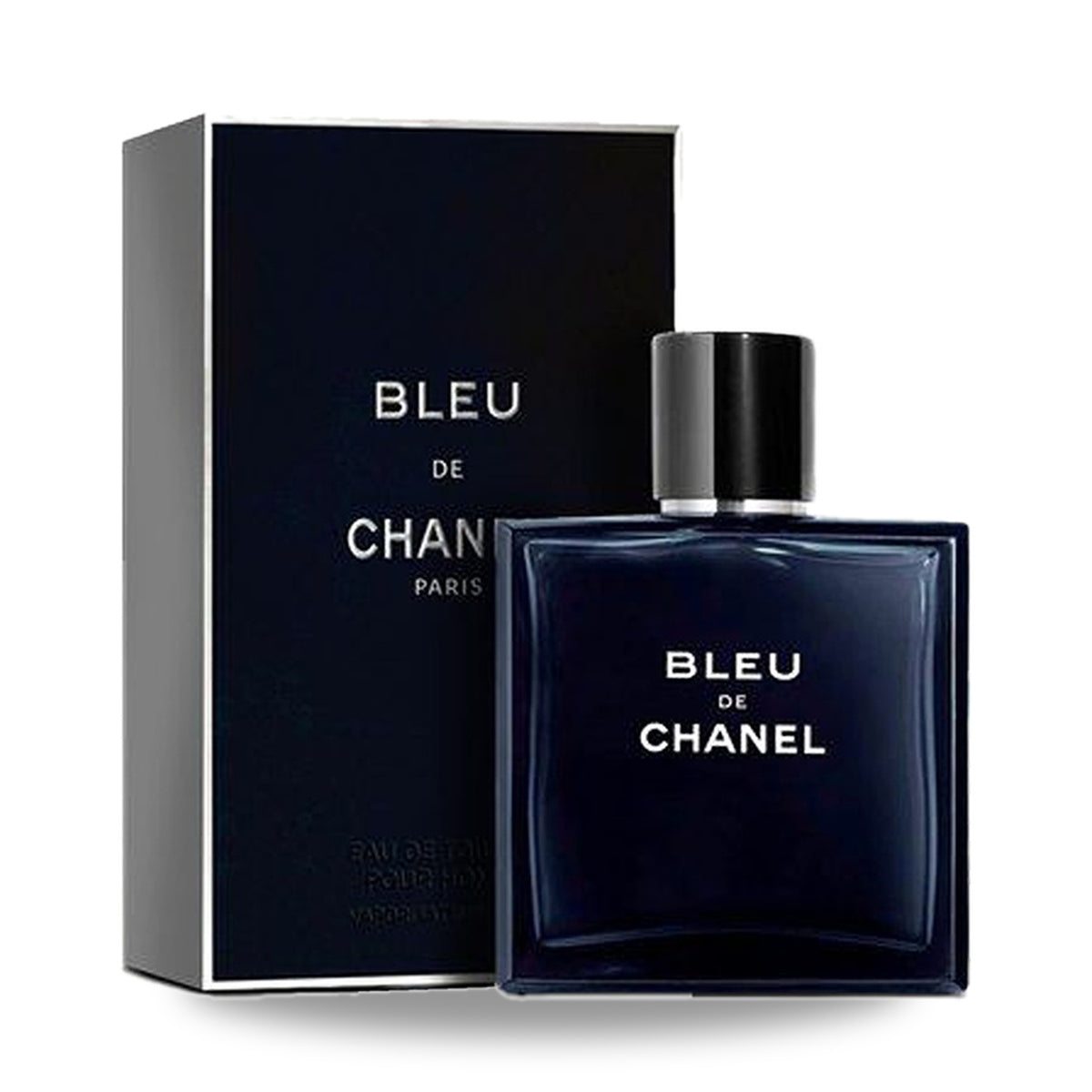 Chanel Bleu de Chanel Eau de Parfum – 100ml bottle with retail packaging on white background