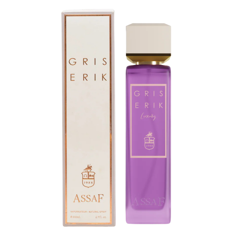 Assaf Gris Erik Eau de Parfum 200ml perfume bottle with original retail box on white background