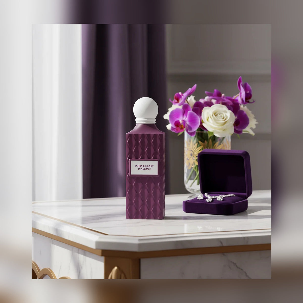 Ibraq Purple Heart Diamond Eau de Parfum - lifestyle product view 3