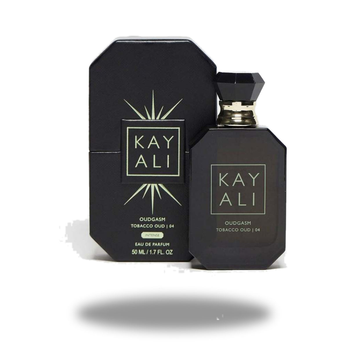 Kayali Oudgasm Tobacco Oud | 04 Eau de Parfum – 100ml bottle with retail packaging on white background