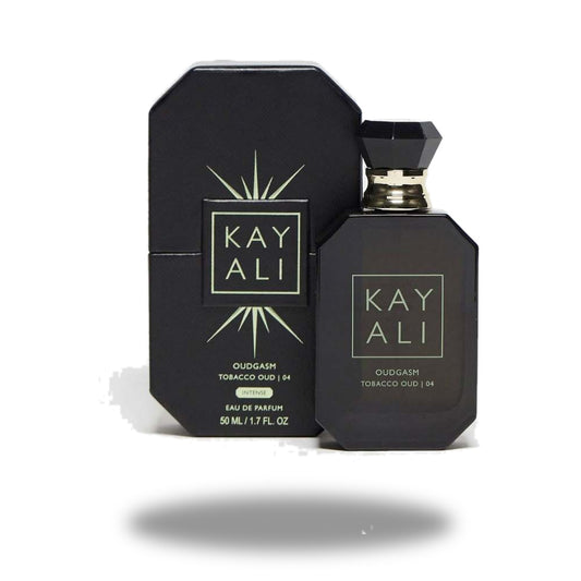 Kayali Oudgasm Tobacco Oud | 04 Eau de Parfum – 100ml bottle with retail packaging on white background