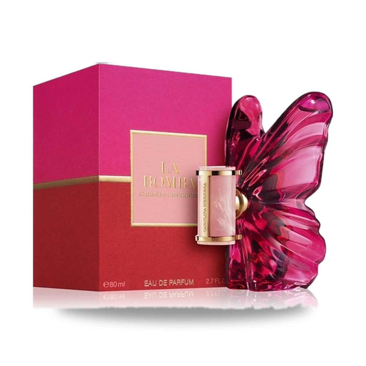 Carolina Herrera La Bomba Eau de Parfum – 80ml bottle with retail packaging on white background
