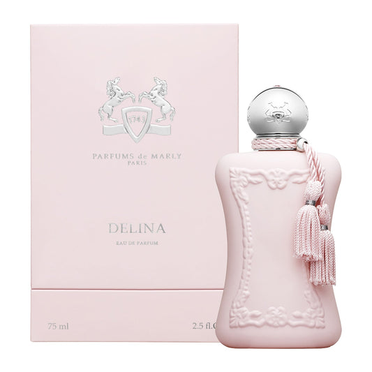 Parfums de Marly Delina Eau de Parfum – 75ml perfume bottle with original retail box on white background