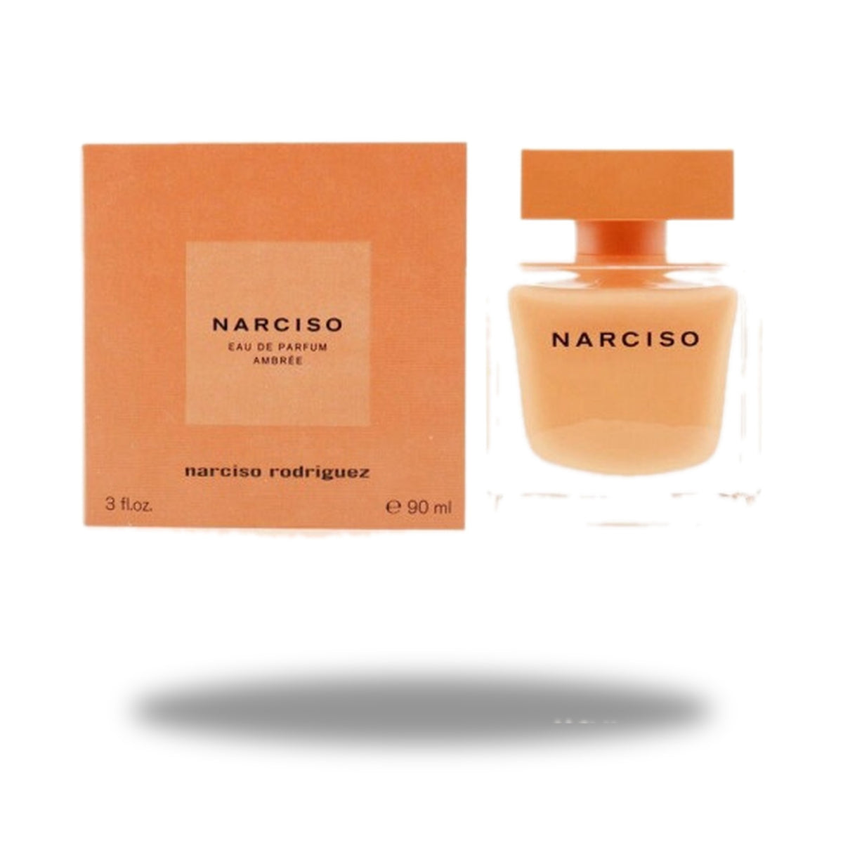 Narciso Rodriguez Narciso Ambrée Eau de Parfum – 90ml bottle with retail packaging on white background