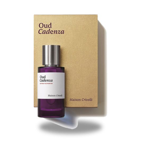 Maison Crivelli Oud Cadenza Eau de Parfum – 50ml bottle with retail packaging on white background